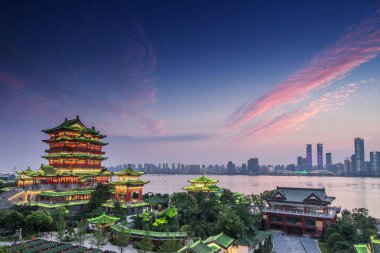 nanchang tengwang pavilion at night ,is one of chinese famous an