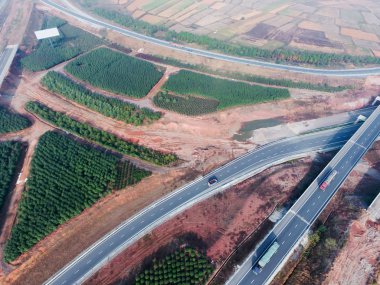 Şehrin kuş bakışı hava fotoğrafçılığı