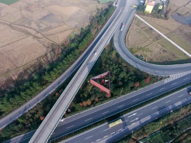 Şehrin kuş bakışı hava fotoğrafçılığı