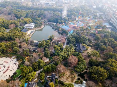 Çin 'deki antik binaların hava fotoğrafları.