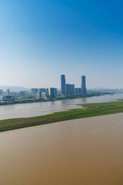 Nanchang 'ın Şehir Sahnesi Yeni Bölge, Jiangxi, Çin