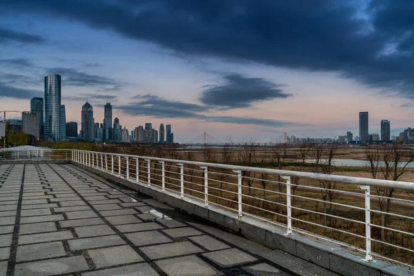 Tramonto Città Cina — Foto Stock