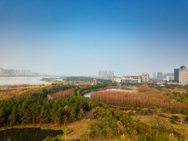 Hava manzarası, ormanlar ve göller