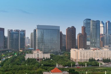 Jianxi 'nin başkenti Nanchang' ın panoramik manzarası