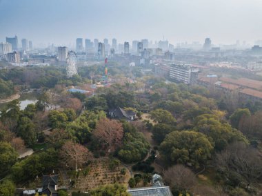 Çin 'deki antik binaların hava fotoğrafları.