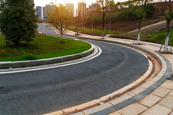 Carretera Edificios Urbanos Vacíos China — Foto de Stock