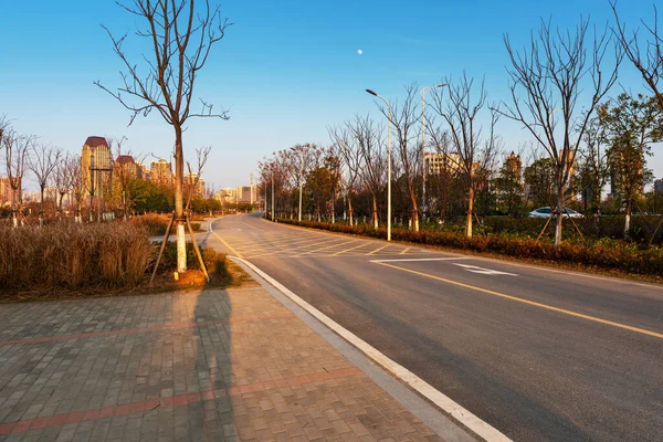 Lege Stedelijke Wegen Gebouwen China — Stockfoto