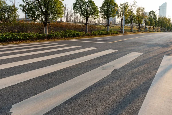 Zebrastreifen Auf Der Straße — Stockfoto