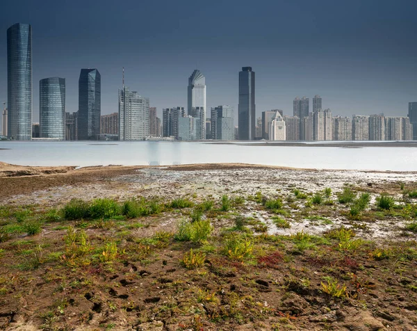 Modern City Dry Land — 스톡 사진