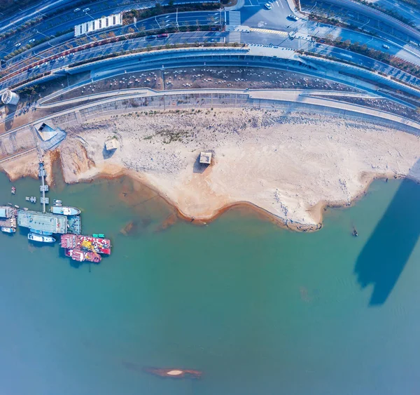 Vista Aérea Orilla Del Río Río Seco — Foto de Stock