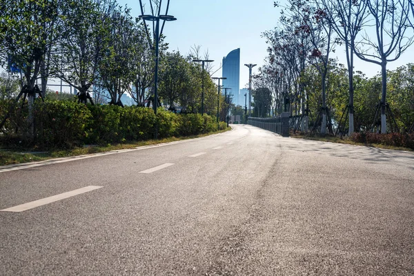Carretera Edificios Urbanos Vacíos China — Foto de Stock