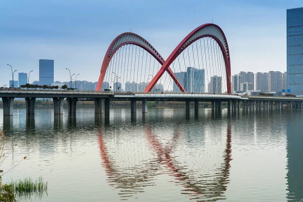 Cabo Rio Yangtze Ficou Ponte — Fotografia de Stock