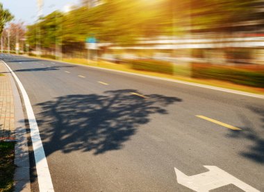 Çin 'deki boş şehir yolu ve binalar