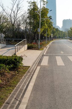 Çin 'deki boş şehir yolu ve binalar