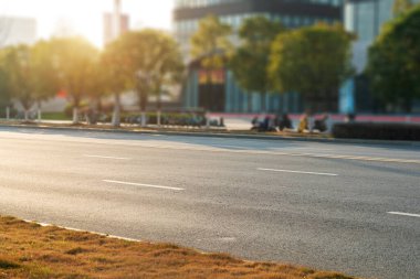 Çin 'deki boş şehir yolu ve binalar