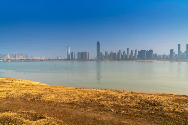 Paisaje Urbano Del Nuevo Distrito Nanchang Jiangxi China — Foto de Stock