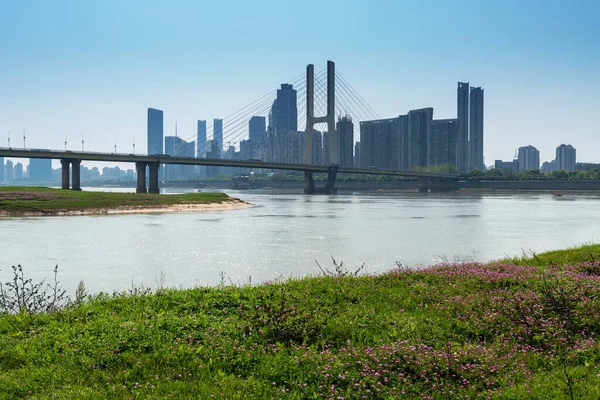 Scenario Urbano Del Nuovo Distretto Nanchang Jiangxi Cina — Foto Stock