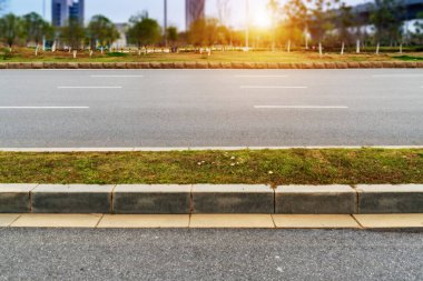 Çin 'deki boş şehir yolu ve binalar