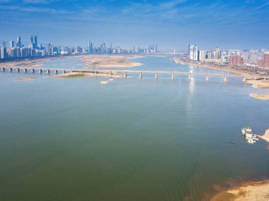 Jianxi 'nin başkenti Nanchang' ın panoramik manzarası