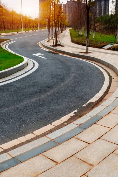 Empty Urban Road Buildings China — Stock Photo, Image