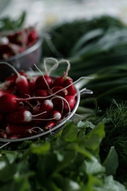 Taze turp ve yeşillik demet