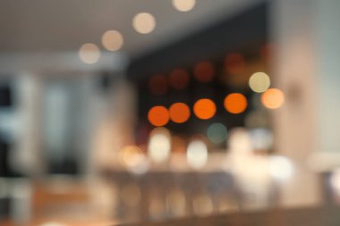 Bokeh ile bir kafe interrior arka plan bulanık görüntü