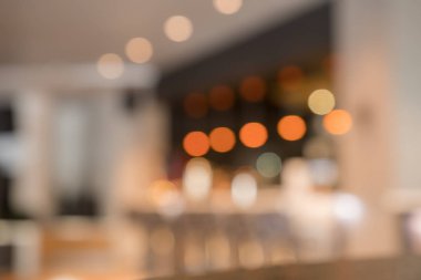 Bokeh ile bir kafe interrior arka plan bulanık görüntü