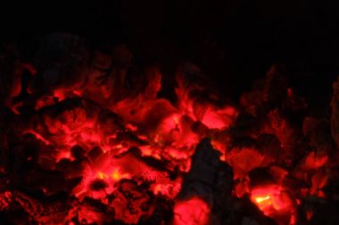 Akkor turuncu ve kırmızı köz, doku, yakın çekim