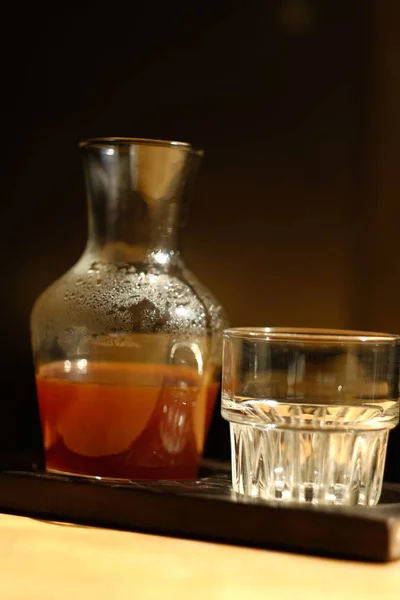 Стакан Виски Кубики Льда — стоковое фото