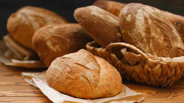 Loafs Fresh Bread Tabletop — Stock Photo, Image