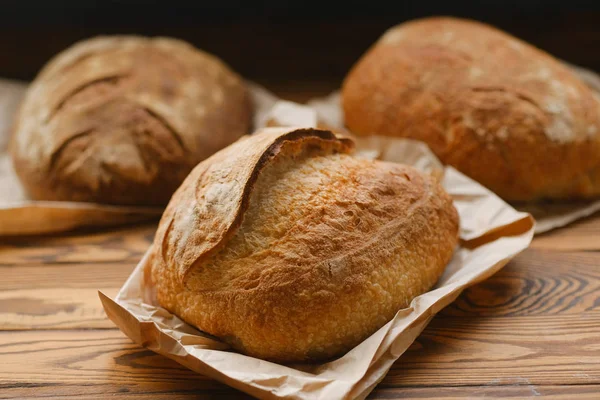 Loafs Fresh Bread Tabletop — Stock Photo, Image