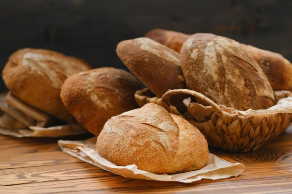 Loafs Fresh Bread Tabletop — Stock Photo, Image