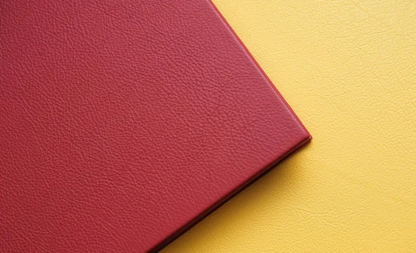 Caixas Couro Textura Vermelha Amarela — Fotografia de Stock