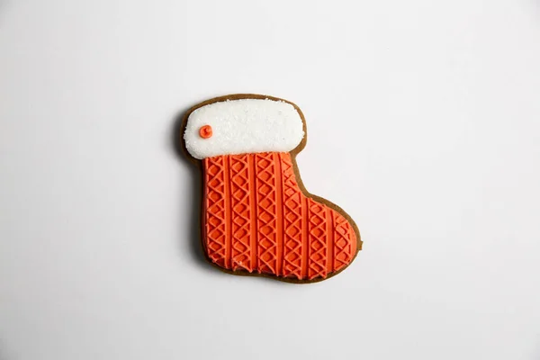 Vánoční Perníkové Sušenky Izolované Bílém Pozadí Zblízka — Stock fotografie