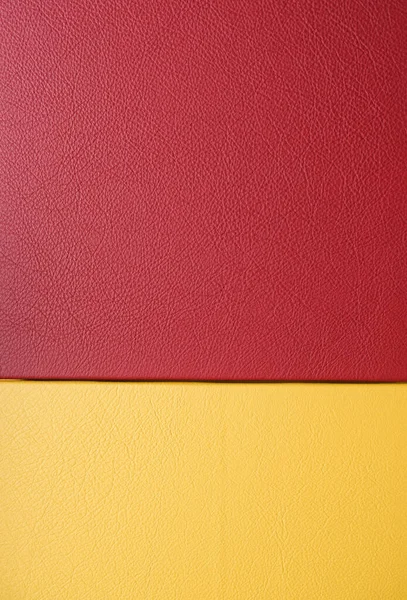 red and yellow texture leather boxes