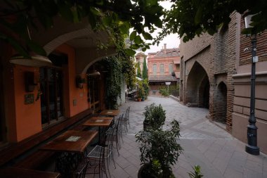Tiflis, Georgia 'da açık bir kafe..