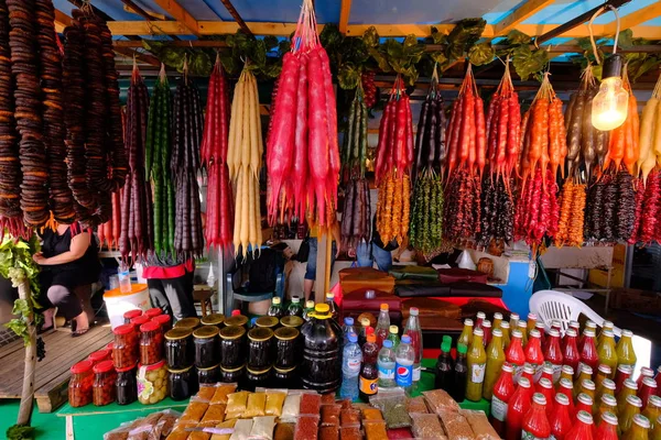 Mercado Alimentos Tbilisi Com Produtos Locais — Fotografia de Stock