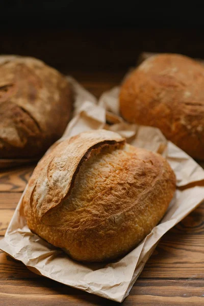 Variety Fresh Baked Bread Loaves — Stock Photo, Image