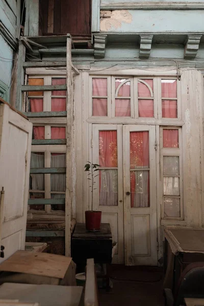 Interno Della Vecchia Casa Vista Dettaglio — Foto Stock