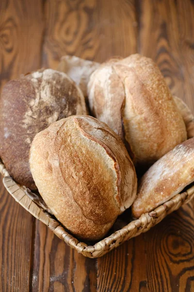 Variety Fresh Baked Bread Loaves — Stock Photo, Image