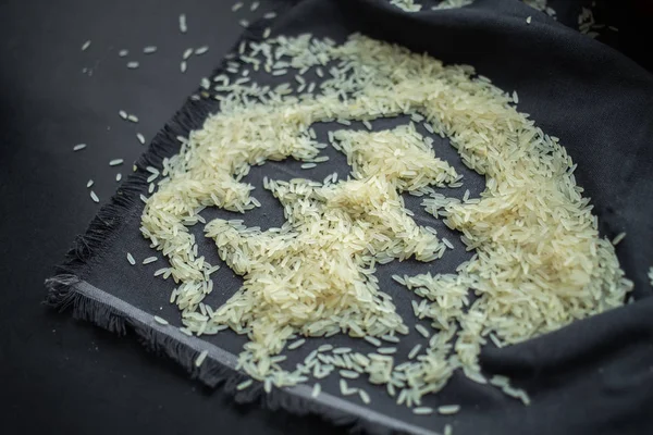 Close View Rice Scattered Table — Stock Photo, Image