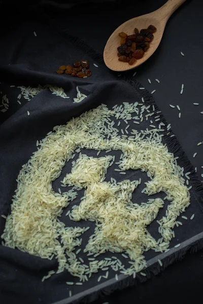 Ryż Rozproszony Znakiem Jodły — Zdjęcie stockowe