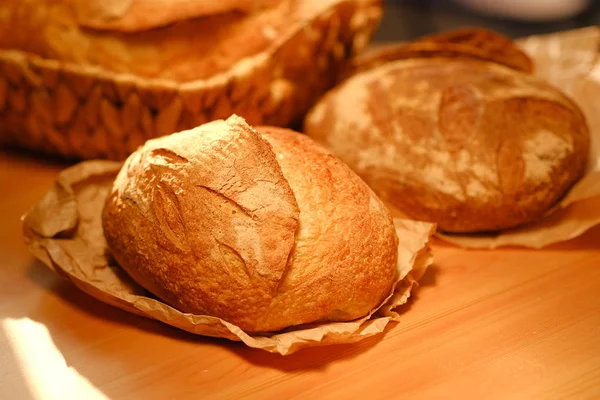 Variety Fresh Baked Bread Loaves — Stock Photo, Image