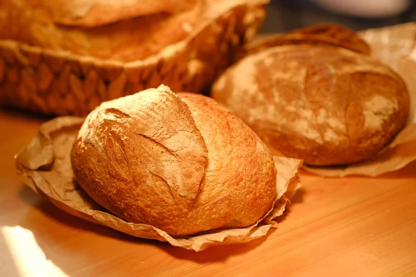 Variety Fresh Baked Bread Loaves — Stock Photo, Image