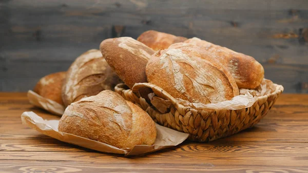 Variety Fresh Baked Bread Loaves — Stock Photo, Image