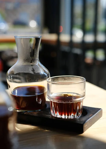 Table Jar Alternative Coffee Glass Hario V60 Concept Filter Coffee — Stock Photo, Image