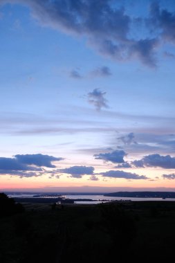 Güzel gün batımı manzaralı görünüm 