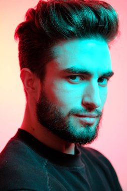 Yakışıklı bir gencin portresi. 