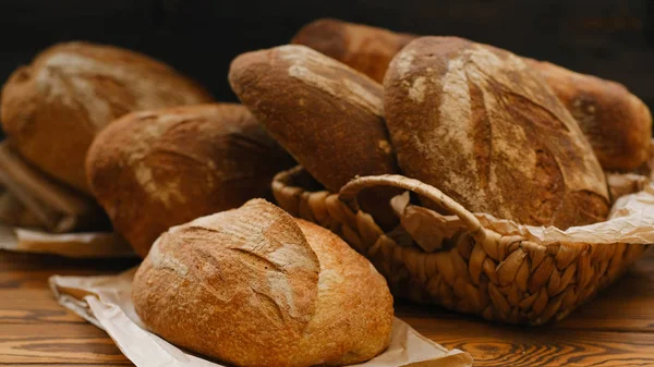 Variety Fresh Baked Bread Loaves — Stock Photo, Image