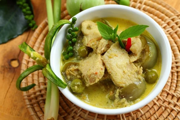 Zöld curry étel. — Stock Fotó